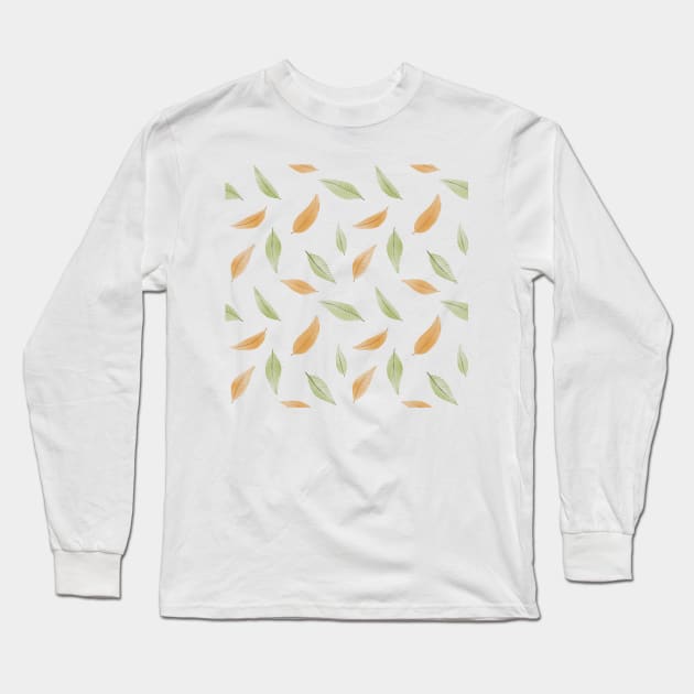 Leaf pattern Long Sleeve T-Shirt by Maximuse 